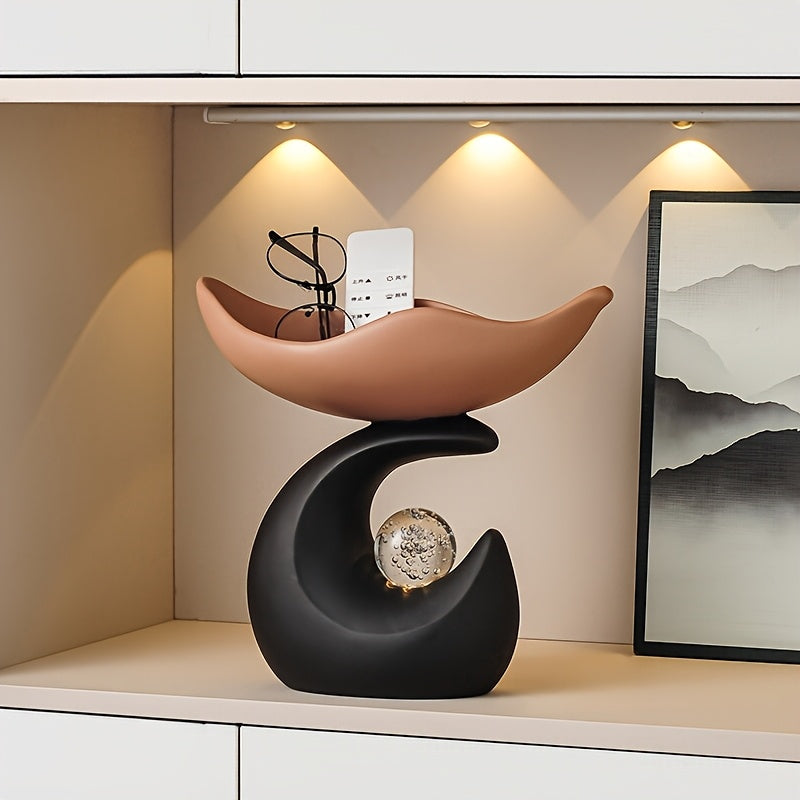 Wavy Resin Organizer Tray – Modern Crystal Accent