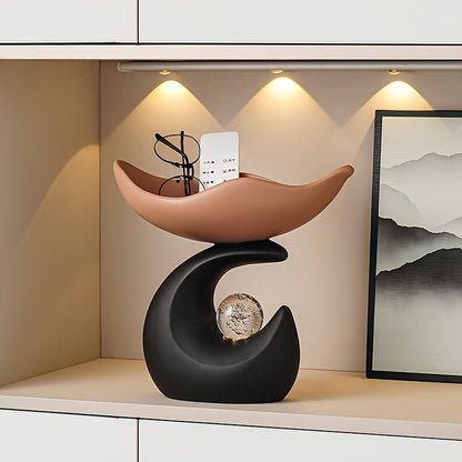 Wavy Resin Organizer Tray – Modern Crystal Accent