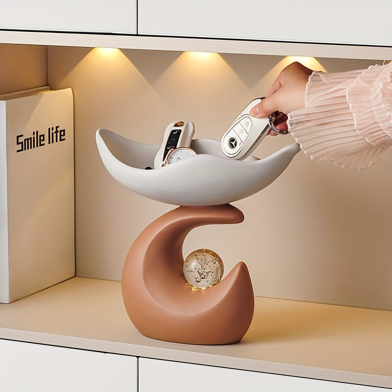 Wavy Resin Organizer Tray – Modern Crystal Accent