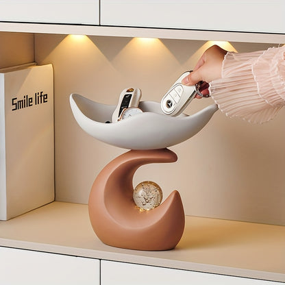 Wavy Resin Organizer Tray – Modern Crystal Accent