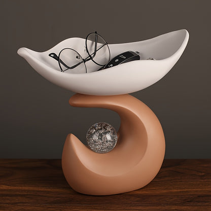 Wavy Resin Organizer Tray – Modern Crystal Accent