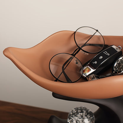 Wavy Resin Organizer Tray – Modern Crystal Accent