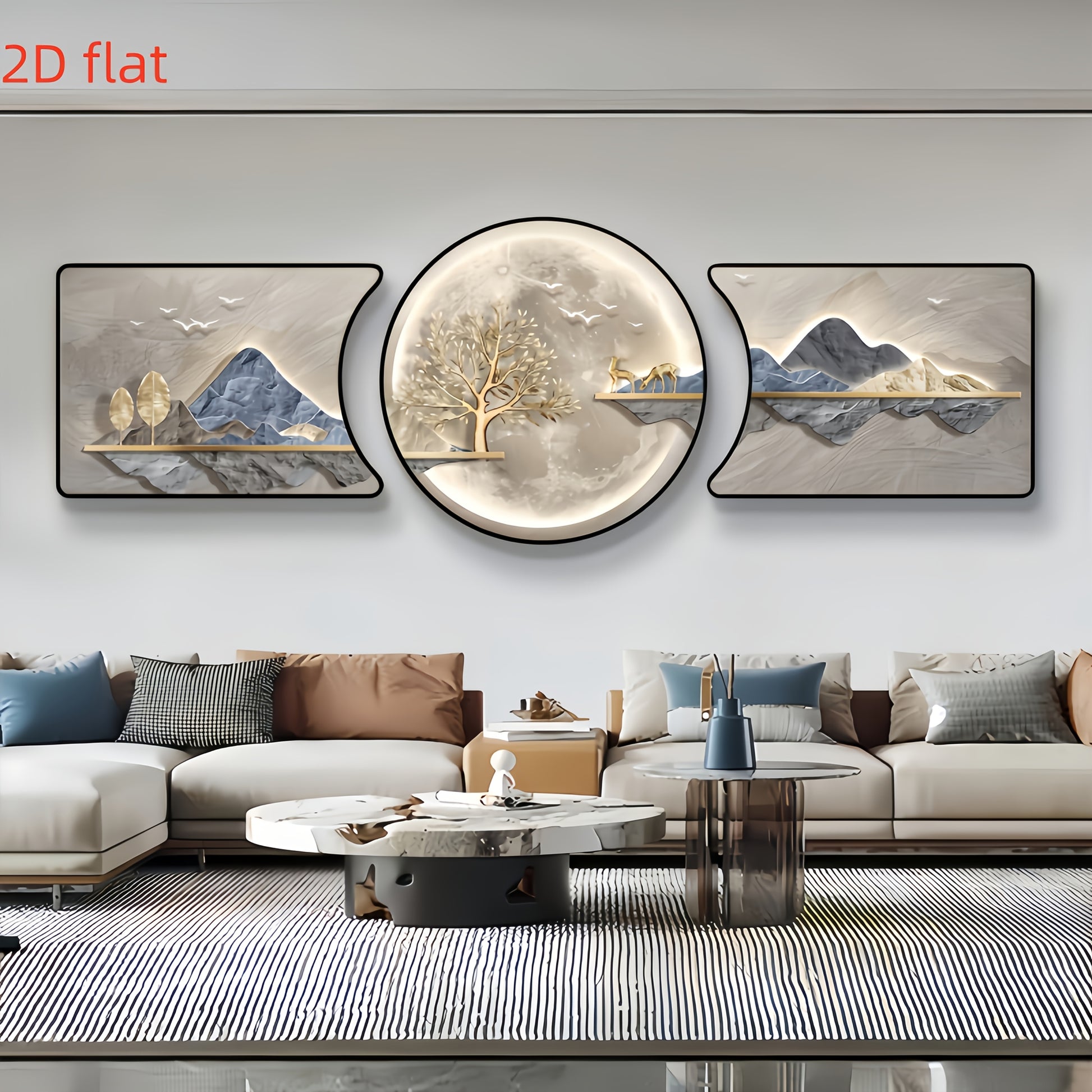 High-definition print of abstract landscape wall art showing crisp details and vibrant textures.