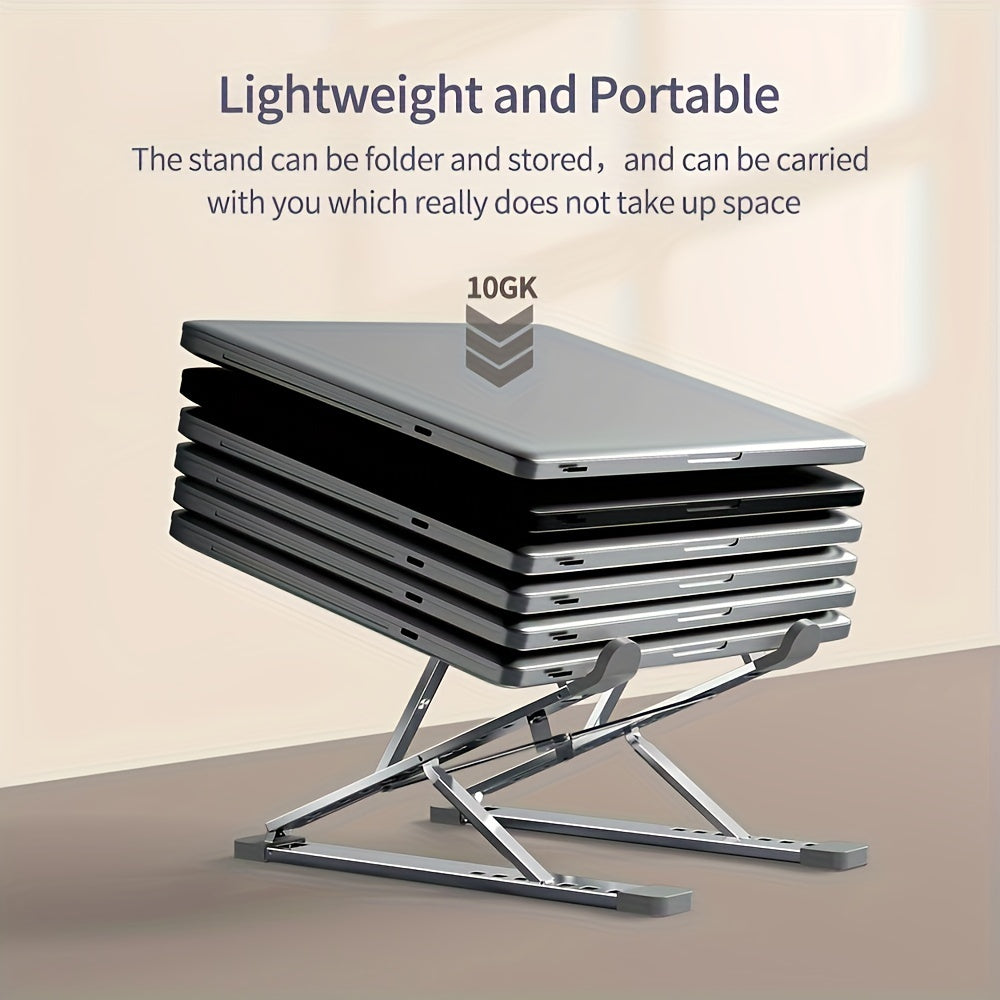 Portable aluminum laptop and desktop stand