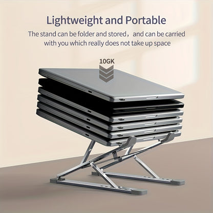 Portable aluminum laptop and desktop stand