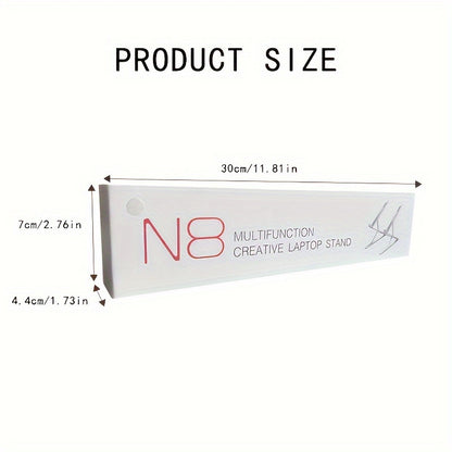 Size and angle of aluminum laptop stand