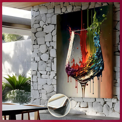 Canvas artwork mounted on wall in home décor setting