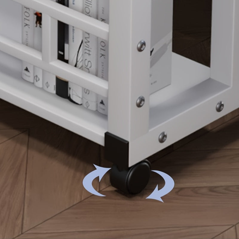 Adjustable desk with wheels