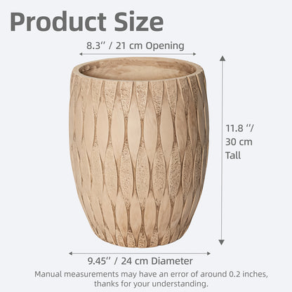 Durable magnesium oxide plant pot for large indoor plants