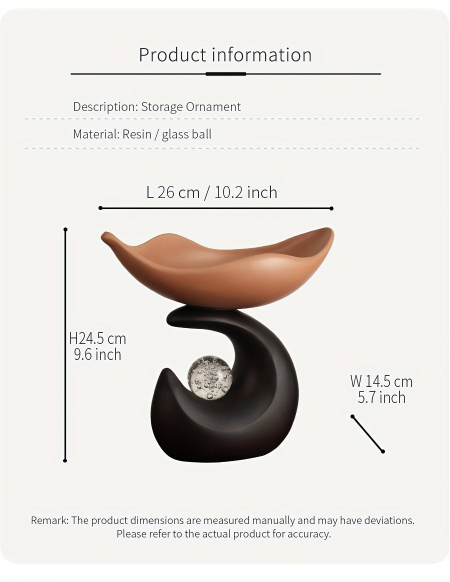 Wavy Resin Organizer Tray – Modern Crystal Accent