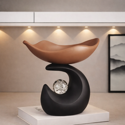 Wavy Resin Organizer Tray – Modern Crystal Accent