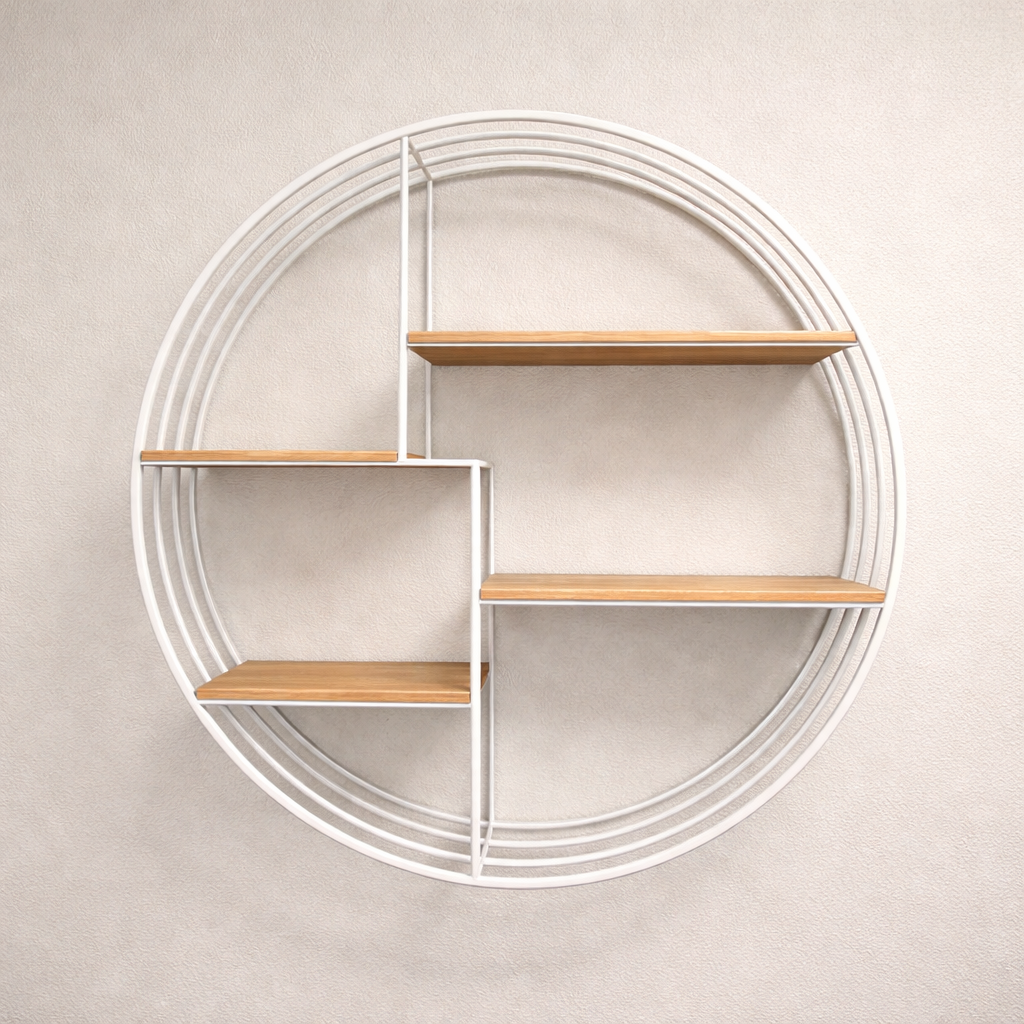 Floating shelf used in office for organizing books and stationery