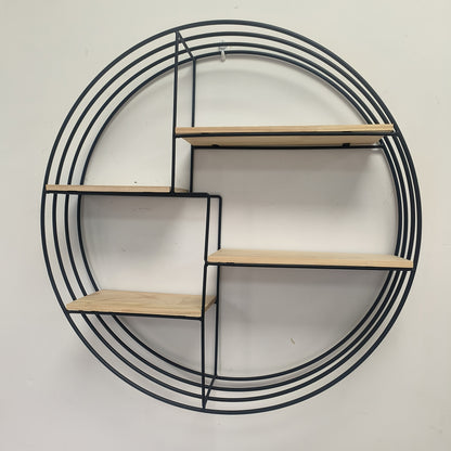 Close-up of wooden shelves showing texture and finish