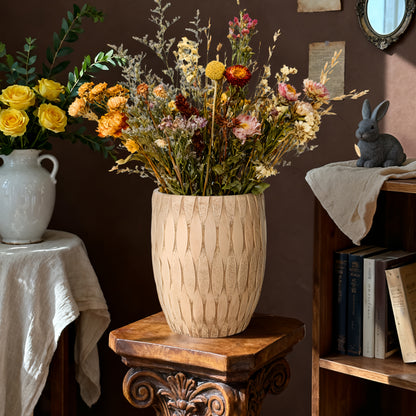 Large camel color planter for modern home decor