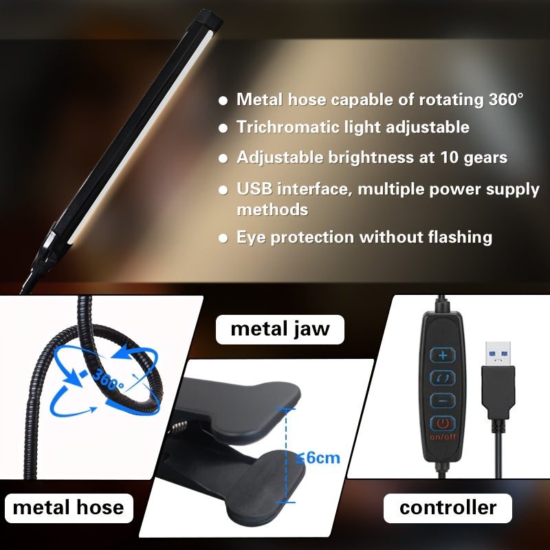 Modern LED Desk Lamp in Office Workspace Setup