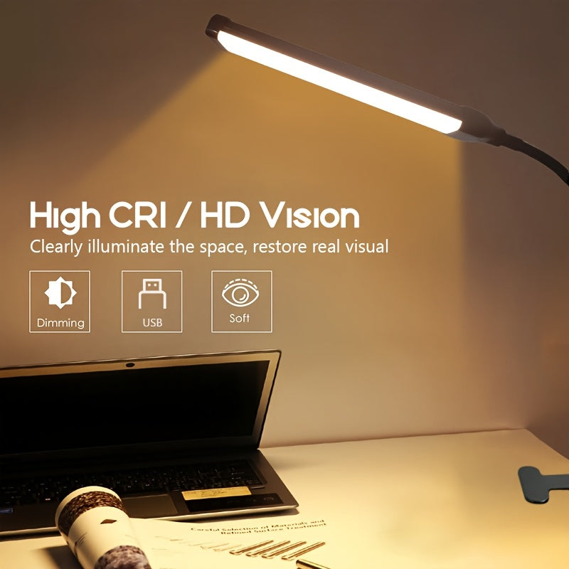 LED Desk Lamp Illuminating Workspace – Adjustable Swing Arm