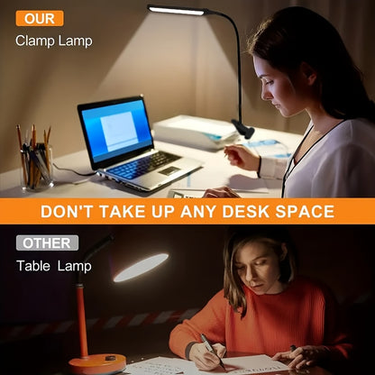 Desk Lamp with Integrated USB Port for Charging Devices