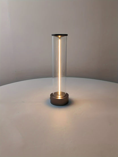 Lifestyle image of minimalist wireless lamp in use