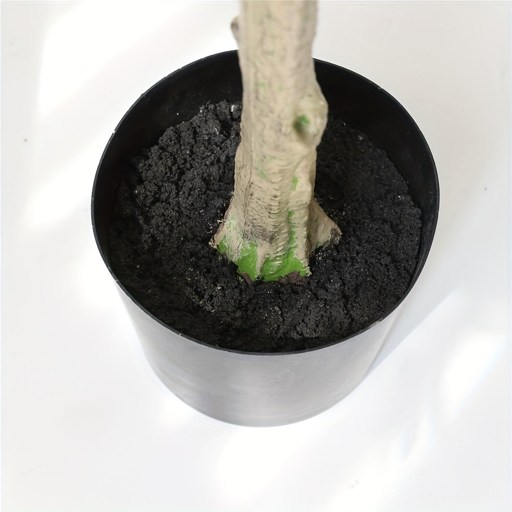 Minimalist living room featuring a 165cm artificial olive tree