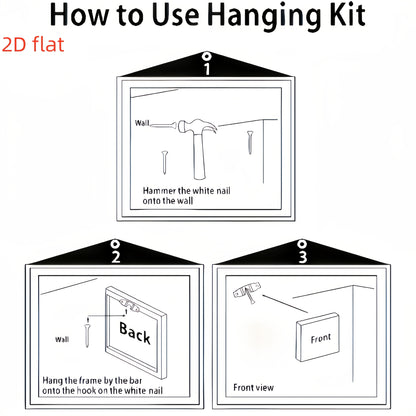 3-piece modern abstract landscape wall art set above a sectional sofa with blue cushions.