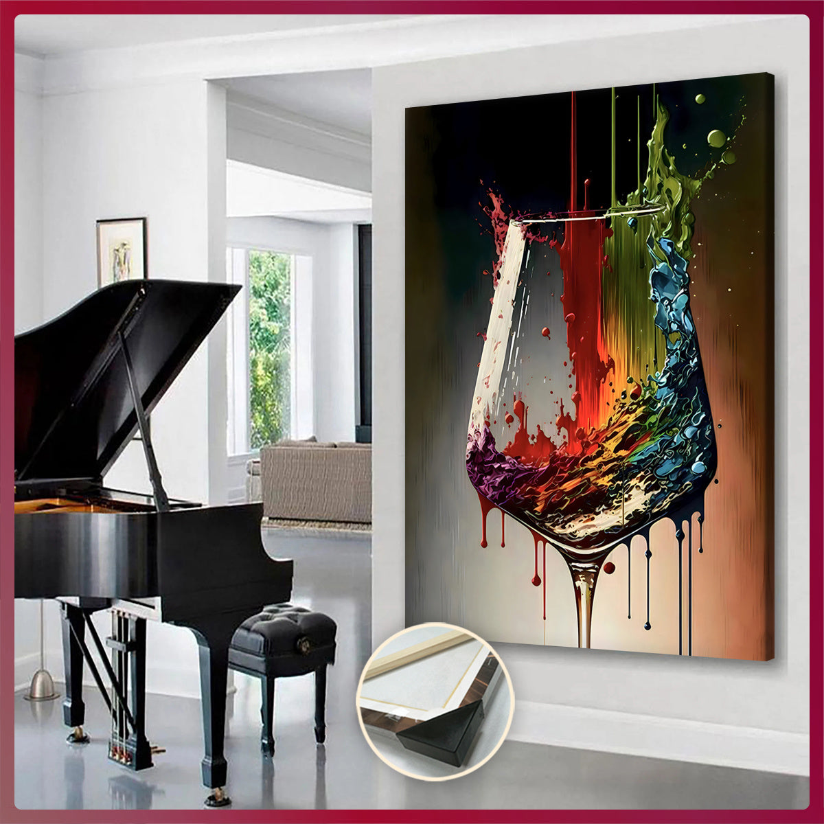 Modern colorful canvas artwork for home décor