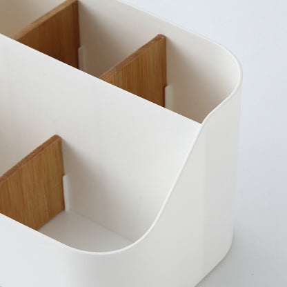 Modern white desk organizer for home office organization