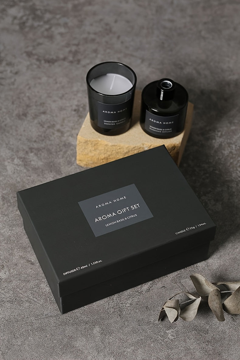 Modern home aroma candle display enhancing interior style