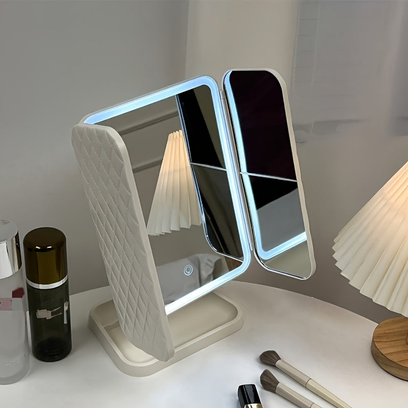 Portable rechargeable LED makeup mirror wireless beauty mirror design