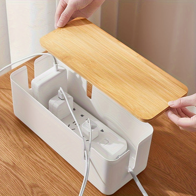 Durable and ventilated design of Power Strip Organizer Box for safe electronics