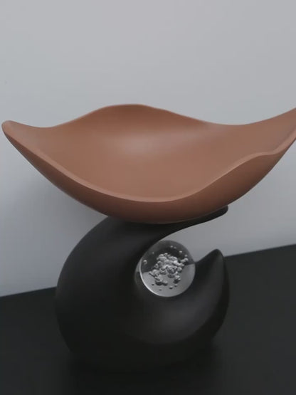 Wavy Resin Organizer Tray – Modern Crystal Accent