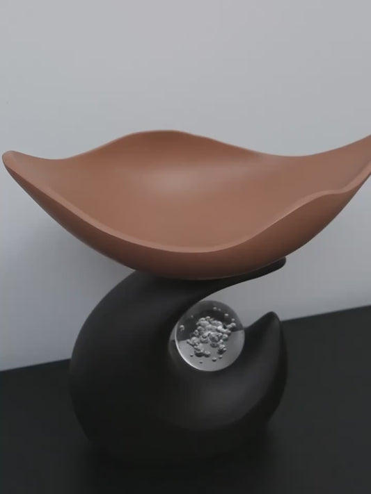 Wavy Resin Organizer Tray – Modern Crystal Accent