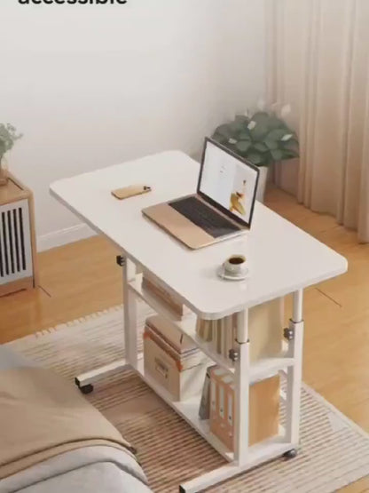 Adjustable height computer desk for bed sofa or home office use