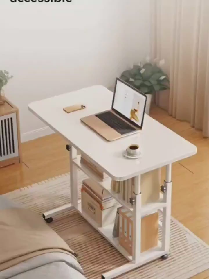 Adjustable height computer desk for bed sofa or home office use