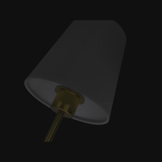 Side view showing modern design of rechargeable wall sconces