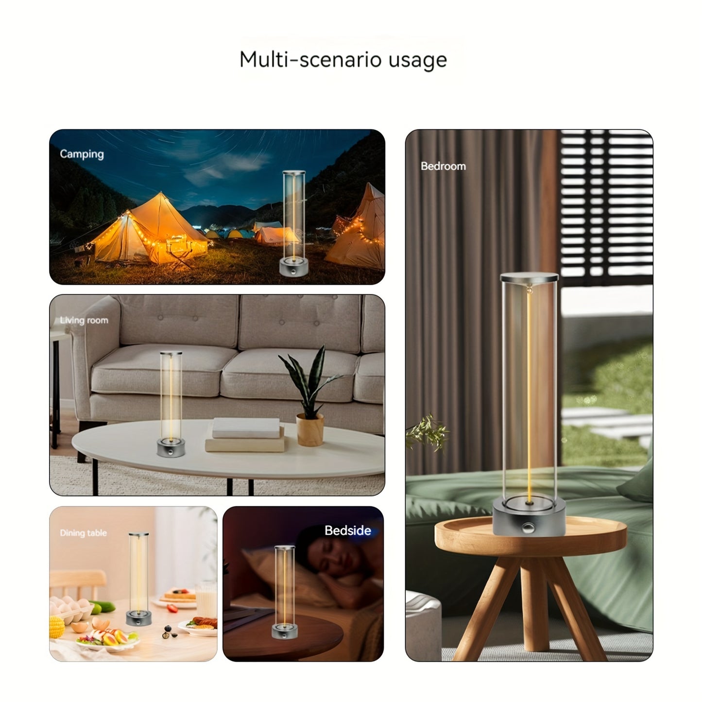 Rechargeable cordless lamp multi-scenario usage