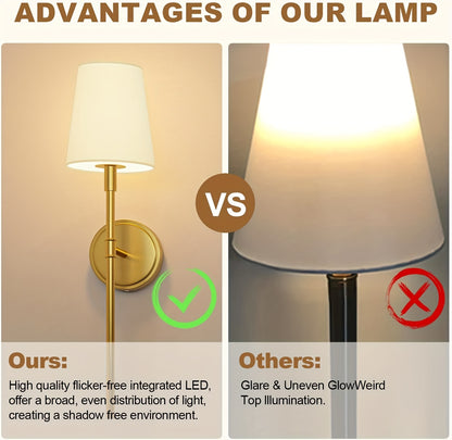 Remote control for easy adjustment of brightness and settings on wall sconces
