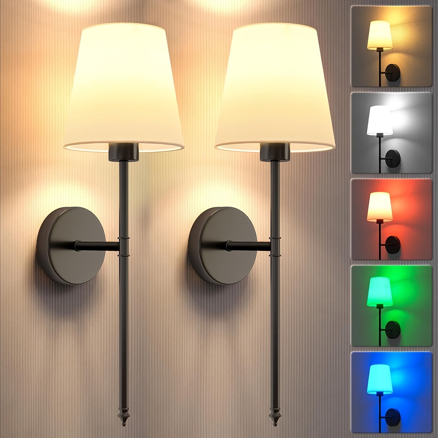 Easy installation of battery operated wall lights with included mounting hardware